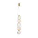 LOOM DESIGN LED závesné svietidlo Pearl 5 jantárové/zlaté sklo výška 78 cm