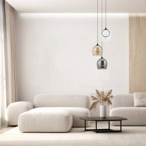 Závesné svietidlo LED 23081, 3 svetlá, sklo, Ø 44 cm, 3000 K