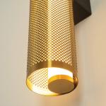 Nástenné svietidlo LED 23041, zlatá farba, nerezová oceľ, 3 000 K