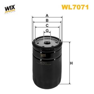 WIX FILTERS Olejový filter WL7071