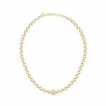 Trussardi Módny pozlátený náhrdelník T-Logo TJAXC105