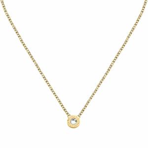 Trussardi Módny pozlátený náhrdelník T-Logo TJAXC108