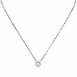 Trussardi Módny oceľový náhrdelník s čírym kryštálom T-Logo TJAXC110