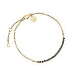 Rosefield Pôvabný pozlátený náramok so šedými kryštálmi Tennis JBTGG-J909