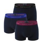 TOMMY HILFIGER - boxerky 3PACK signature cotton essentials dark color with blue & grape valley waist