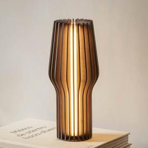 Nabíjacia stolová lampa EVA Solo LED Radiant, tmavé drevo, Ø 9,5 cm