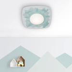 Stropné svietidlo LED Scandi forest, 58 cm, zelené, MDF drevo