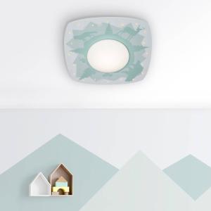 Stropné svietidlo LED Scandi forest, 58 cm, zelené, MDF drevo