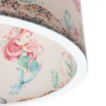 Závesné svetlo 25/40 morské panny, Ø 38 cm, farebné, E27