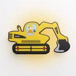 LED nástenné svietidlo so zástrčkou, žlté, stmievateľné