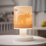 LED dobíjacia stolová lampa Scandi Savanne, oranžová, 21, cm