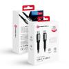 Dátový kábel Forcell F-ENERGY C263 USB-C na USB-C QC4.0 PD 5A 240W 1,2m čierny