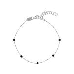 Alisia Nežný strieborný náramok s čiernym spinelom AL4082-Argento-Spinello
