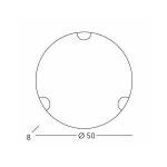 Stropné svietidlo KOLARZ Nonna, Ø 50 cm, rozptýlený kvet modrá, sklo