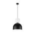 Závesné svietidlo Clementine, čierna/biela, 1 svetlo, E27