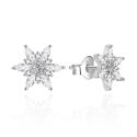 Agato Očarujúce strieborné náušnice Snehové vločky AGT-E005PW