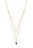 Silver Cat Pozlátený náhrdelník so zirkónmi a umelým smaragdom SC558