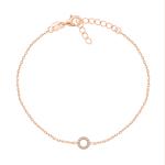 Brilio Silver Pôvabný bronzový náramok so zirkónmi BRC17R