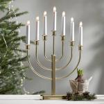 Svietnik Kristina, mosadzný kov výška 47 cm 7 plameňov