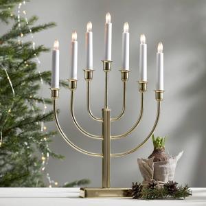 Svietnik Kristina, mosadzný kov výška 47 cm 7 plameňov