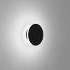 Egger LED nástenné svietidlo Orbit, čierne, Ø 12,5 cm, hliník 2 700 K