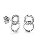 AGAIN Jewelry Pôvabné strieborné náušnice s kubickými zirkónmi AJNS0036