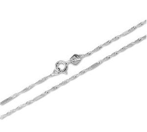 Brilio Retiazka z bieleho zlata Lambáda s doštičkami 42 cm 271 115 00248 07