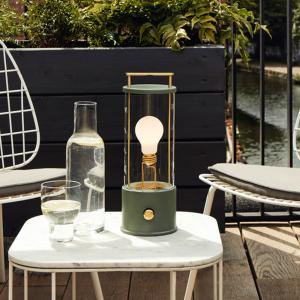 Nabíjacia stolová lampa Tala Muse Portable, zelená, hliník, E27 LED