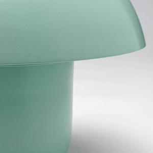 KARE Stolná lampa Mushroom, zelená, oceľ, výška 27 cm