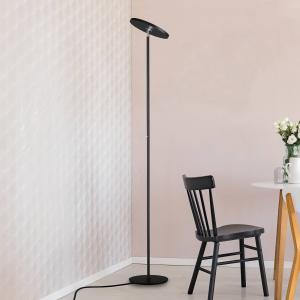 LED stojacia lampa Bever, čierna, kov, CCT, stmievateľná, 180 cm
