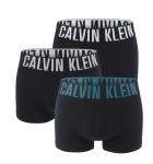 CALVIN KLEIN - boxerky 3PACK Intense power black with big mediterrane blue logo CALVIN KLEIN - limitovana edicia