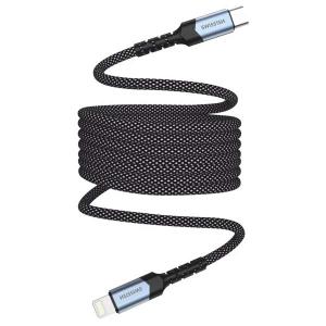 SWISSTEN Magnetický dátový kábel samonavíjací USB-C/USB-C, 1 m 71551010