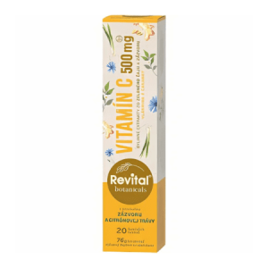 REVITAL Botanicals vitamín C 500 mg zázvor a citrónová tráva 20 šumivých tabliet