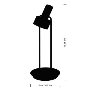 Stolná LED lampa Banji, čierna, výška 37 cm, dotykový stmievač