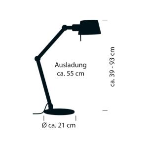 Stolná lampa Medo, piesková farba, výška 93 cm, E27