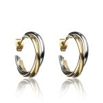 Emily Westwood Tricolor kruhové náušnice z ocele Aviana EWE24022SRG