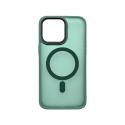 Sturdo plastové puzdro iPhone 14, zelené (Magsafe Frosted)