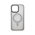 Sturdo plastové puzdro iPhone 14, sivé (Magsafe Frosted)