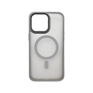 Sturdo plastové puzdro iPhone 13, sivé (Magsafe Frosted)
