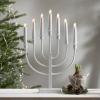 Svietnik Kristina, biely, kov, výška 47 cm, 7 plameňov