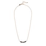 Alisia Pozlátený náhrdelník s korálkami z čierneho spinelu AL4896-Oro-Spinello