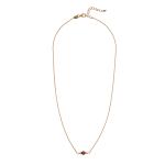 Alisia Minimalistický pozlátený náhrdelník s granátom AL4895-Oro-Granato