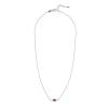 Alisia Minimalistický strieborný náhrdelník s granátom AL4895-Argento-Granato