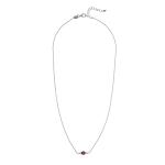 Alisia Minimalistický strieborný náhrdelník s granátom AL4895-Argento-Granato