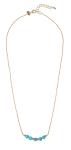 Alisia Slušivý pozlátený náhrdelník pre ženy s tyrkysom AL3867-Oro