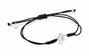 Tous Čierny kabala náramok s medvedíkom a perlou Nocturne 1002110900