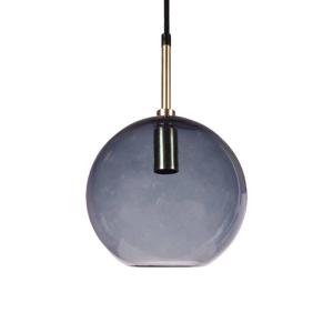 PR Home závesné svietidlo Milla, Ø 20 cm, zlatá/dymovo sivá