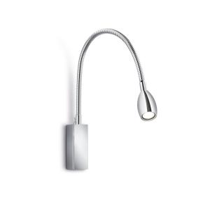 Nástenné svietidlo Banu LED s vypínačom, chróm, 30 cm