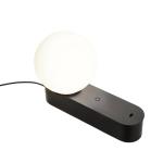 LEDS-C4 LED stolová lampa Perlina, čierna, dĺžka 22,8 cm