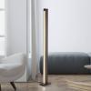LED stojacia lampa PURE Lines, čierna, drevo, diaľkové ovládanie, 140 cm